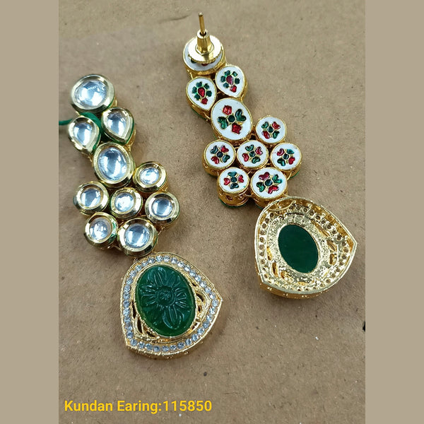 Padmawati Bangles Gold Plated Kundan Stone Dangler Earrings