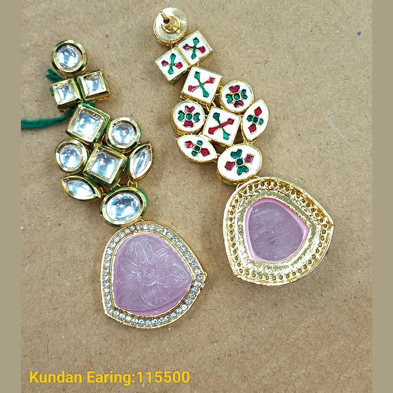 Padmawati Bangles Gold Plated Kundan Stone Dangler Earrings