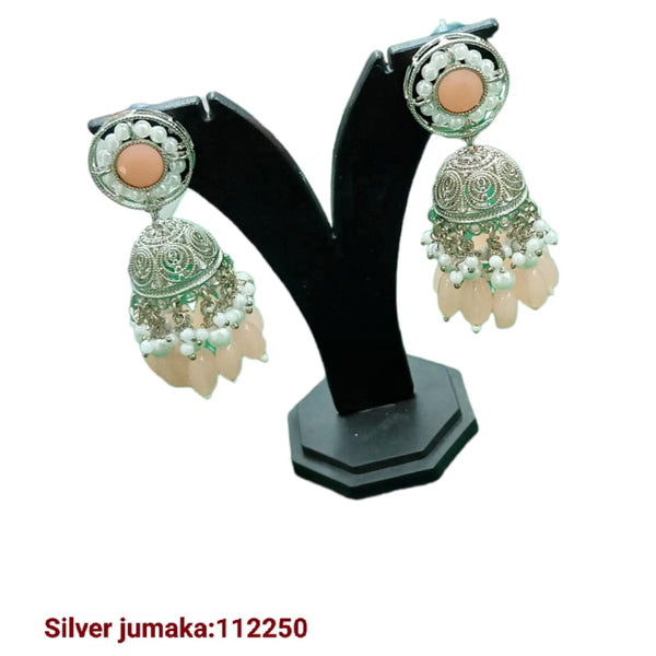 Padmawati Bangles Silver Plated Jhumka Earrings