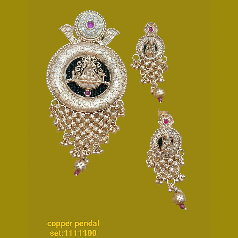 Padmawati Bangles Copper Plated Pendant Set 