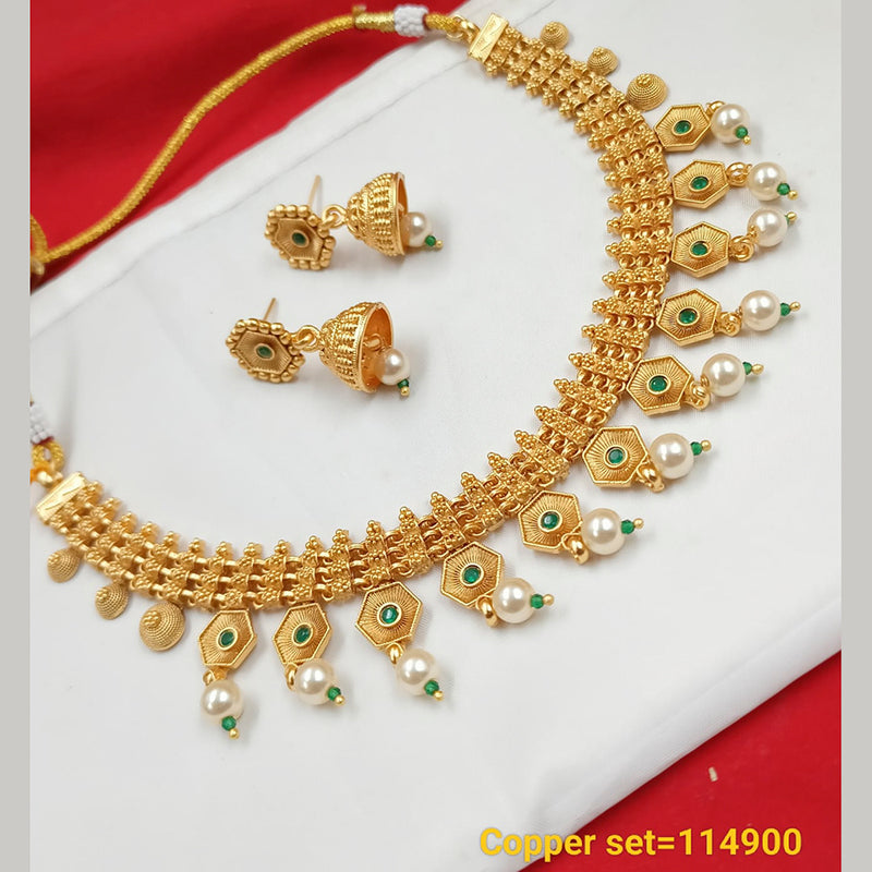 Padmawati Bangles Pota Stone Copper Choker Necklace Set