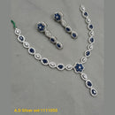 Padmavati Bangles Silver Plated AD Stone Necklace Set