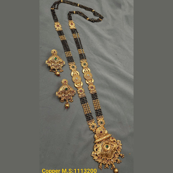 Padmawati Bangles Gold Plated Pota Stone Mangalsutra