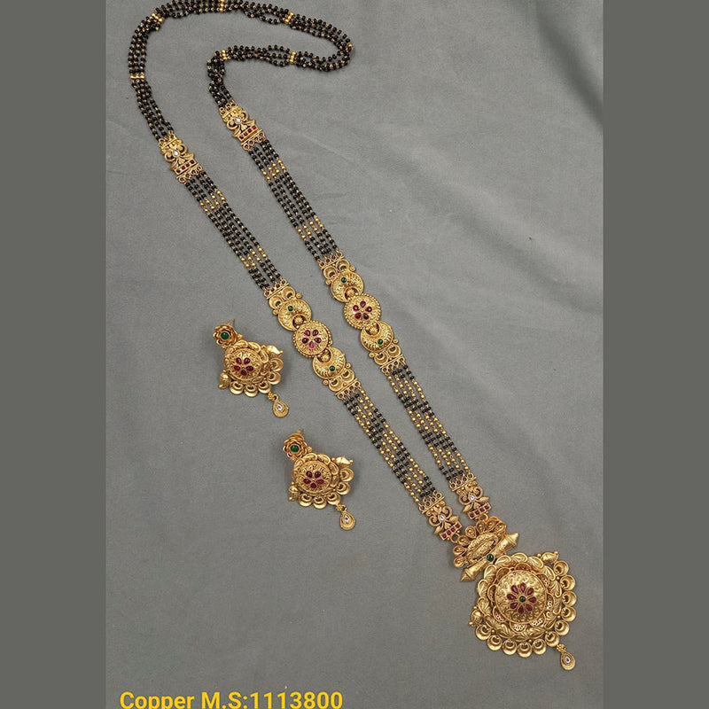 Padmawati Bangles Gold Plated Pota Stone Mangalsutra