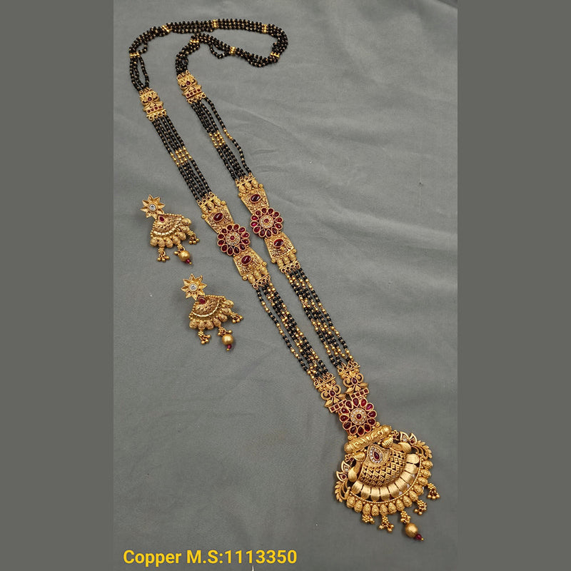 Padmawati Bangles Gold Plated Pota Stone Mangalsutra