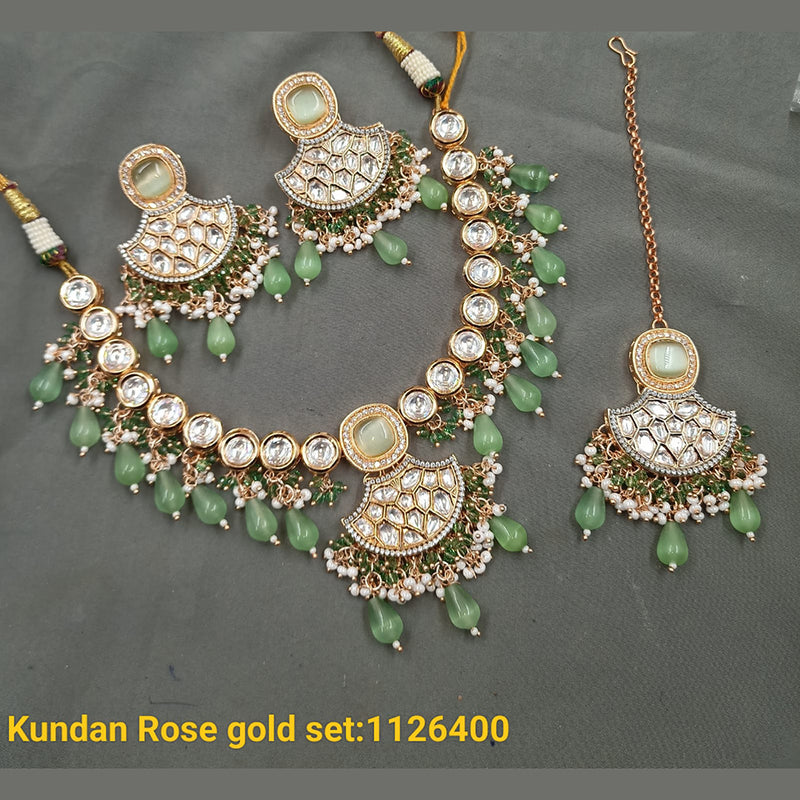 Padmawati Bangles Gold Plated Kundan & Beads Necklace Set