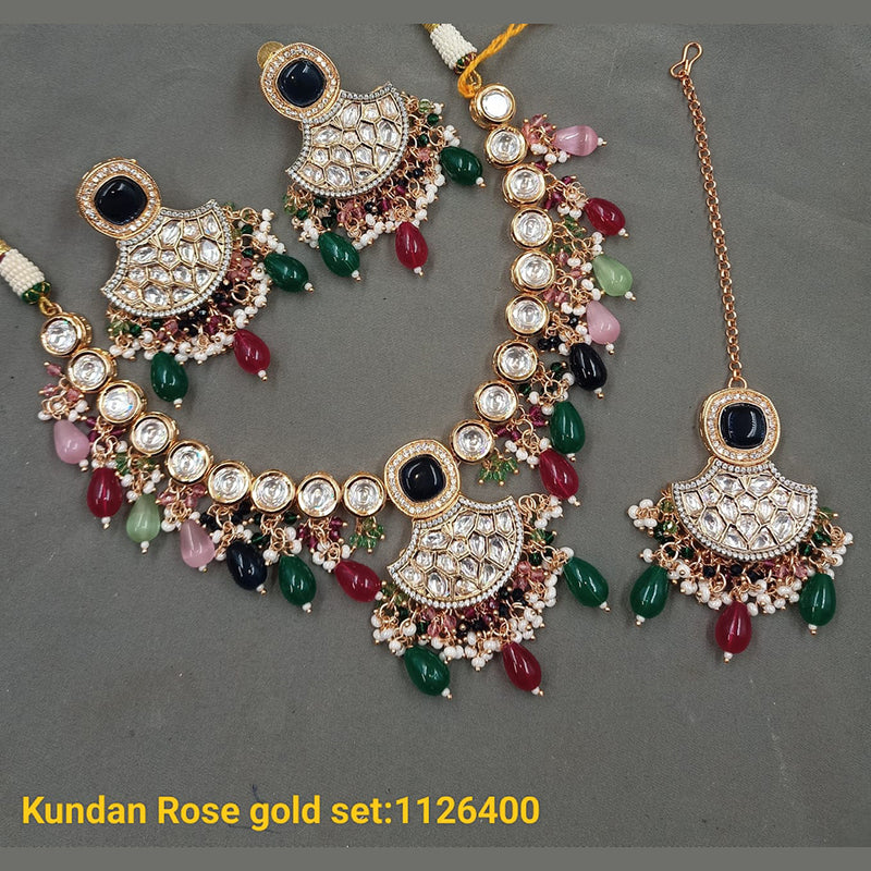 Padmawati Bangles Gold Plated Kundan & Beads Necklace Set