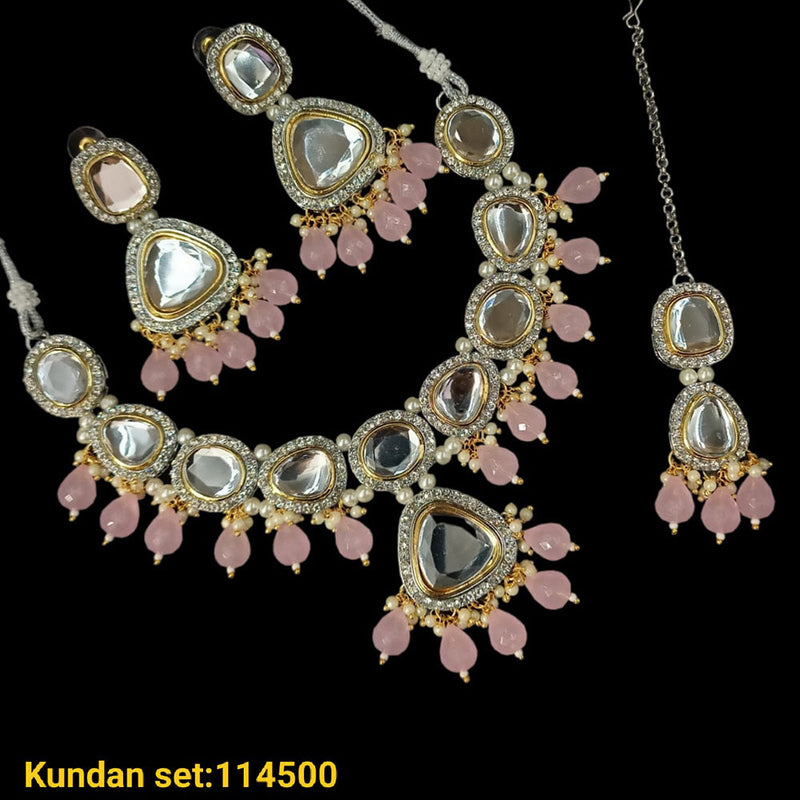 Padmawati Bangles 2 Tone Plated Kundan Necklace Set