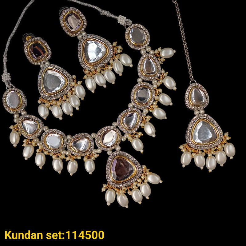 Padmawati Bangles 2 Tone Plated Kundan Necklace Set