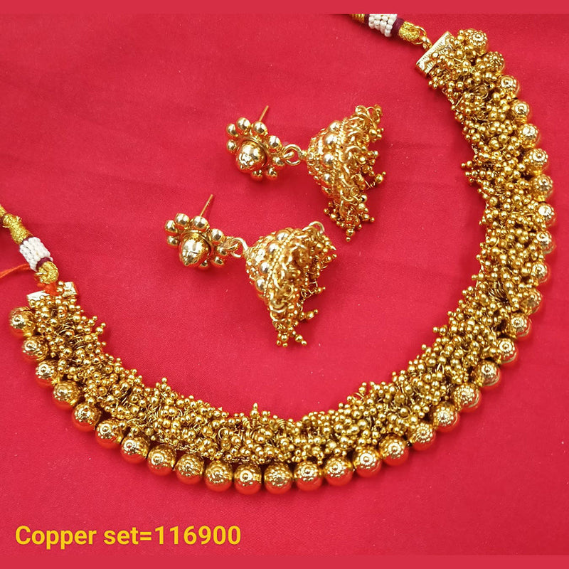 Padmawati Bangles Gold Plated Copper Necklace Set