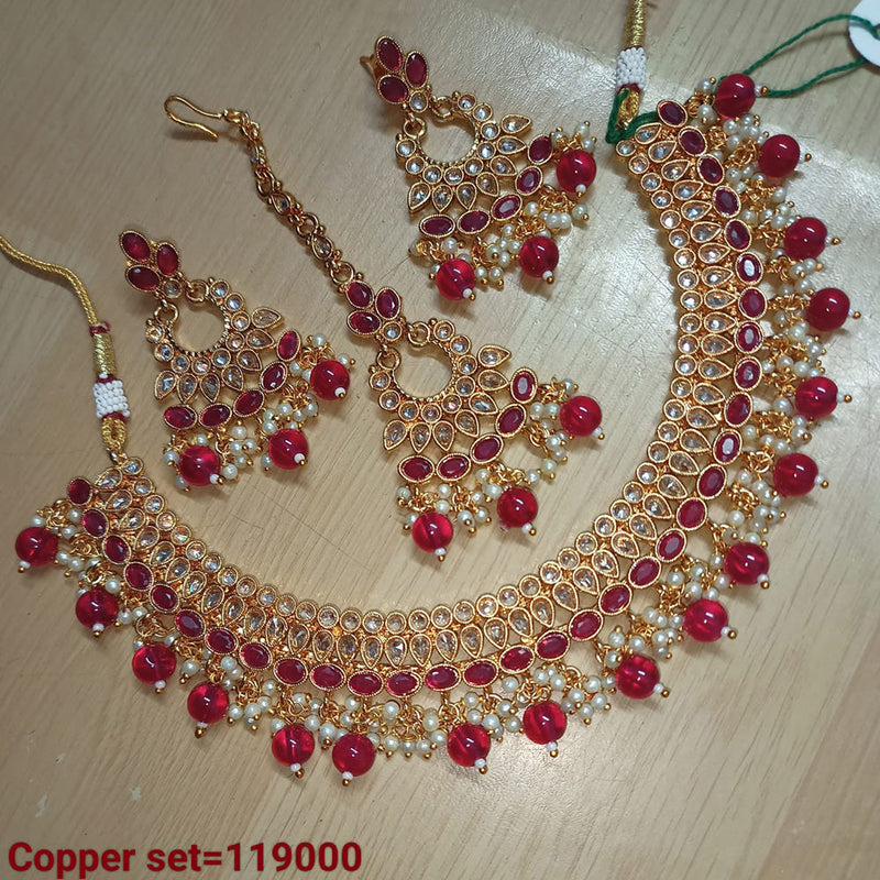 Padmawati Bangles Gold Plated Copper Necklace Set