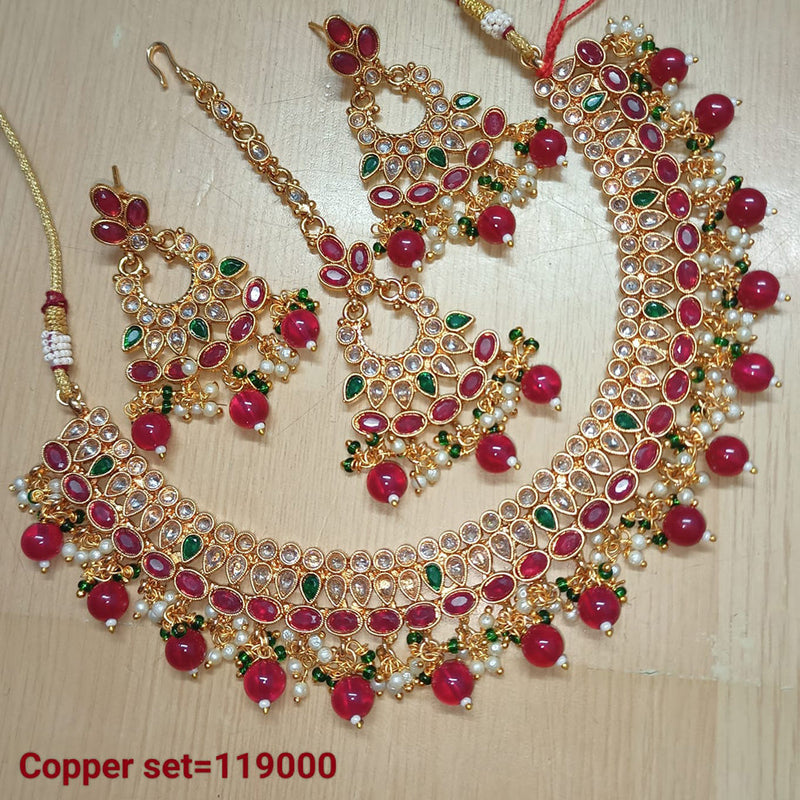 Padmawati Bangles Gold Plated Copper Necklace Set