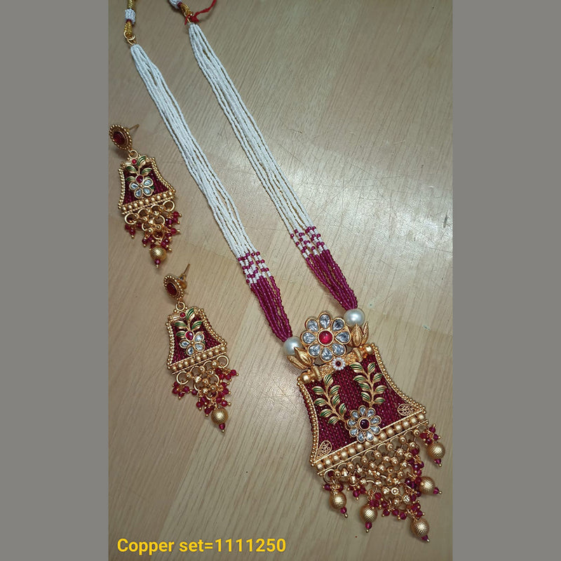 Padmawati Bangles Gold Plated Long Necklace Set