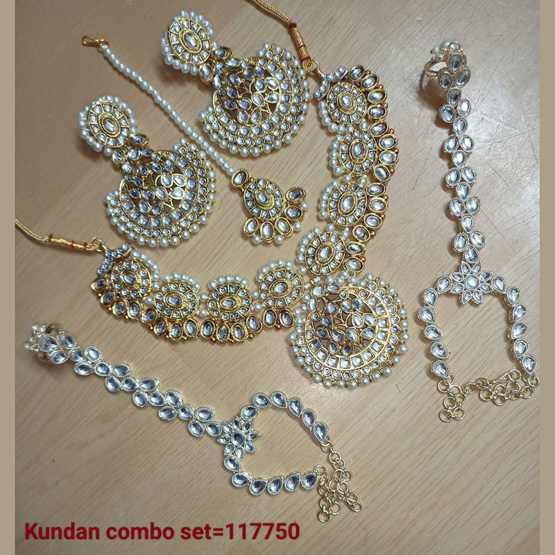 Padmawati Bangles Gold Plated Kundan Stone Combo