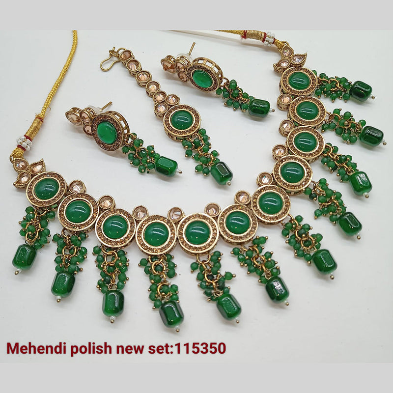 Padmawati Bangles Gold Plated Crystal Stone Necklace set