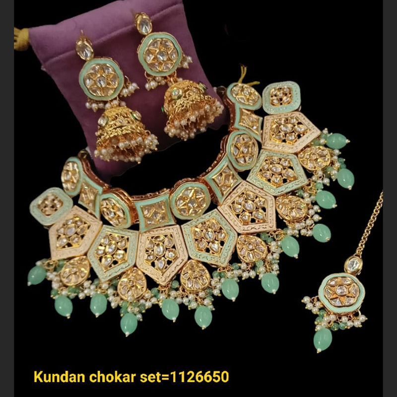 Padmawati Bangles Gold Plated Kundan Choker Necklace Set