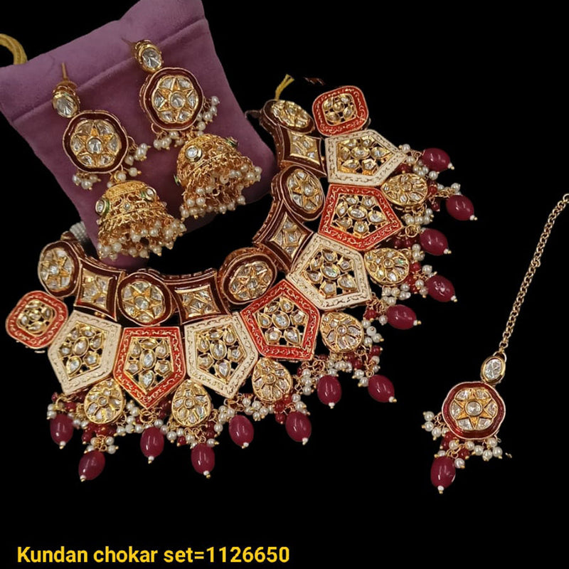 Padmawati Bangles Gold Plated Kundan Choker Necklace Set