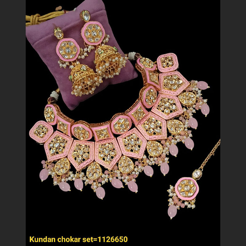 Padmawati Bangles Gold Plated Kundan Choker Necklace Set