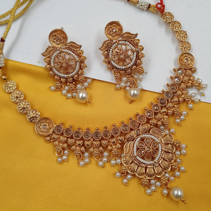 Padmawati Bangles Copper Gold Plated Necklace Set