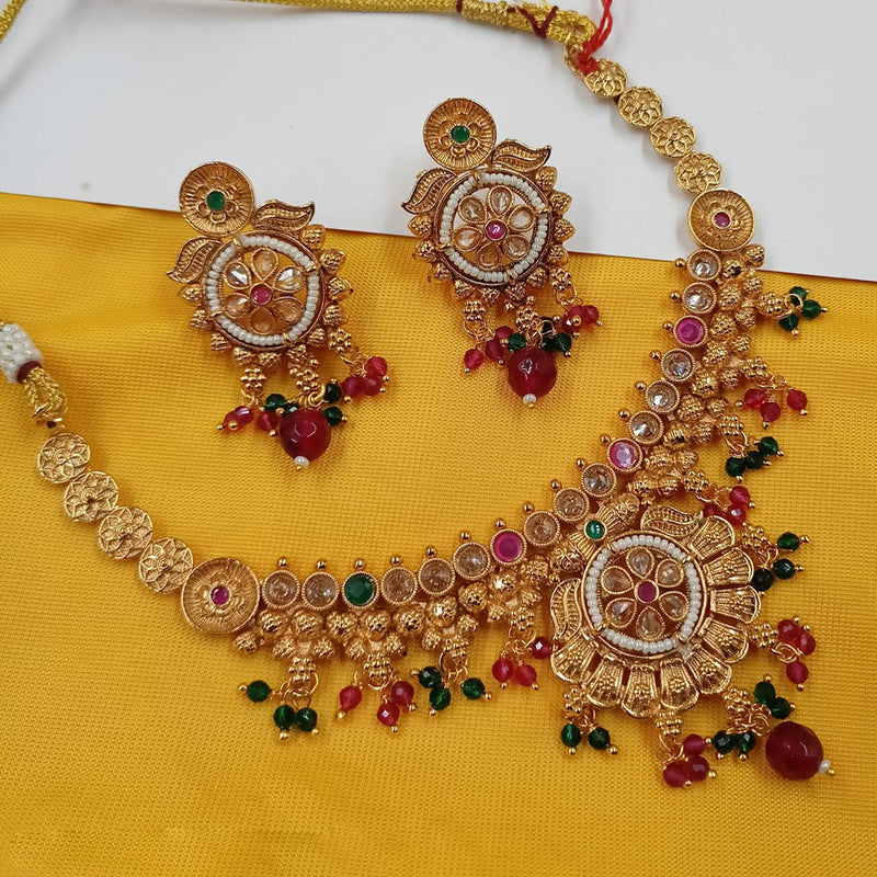 Padmawati Bangles Copper Gold Plated Necklace Set