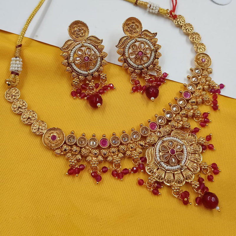 Padmawati Bangles Copper Gold Plated Necklace Set