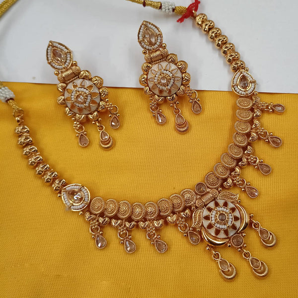 Padmawati Bangles Copper Gold Plated Necklace Set