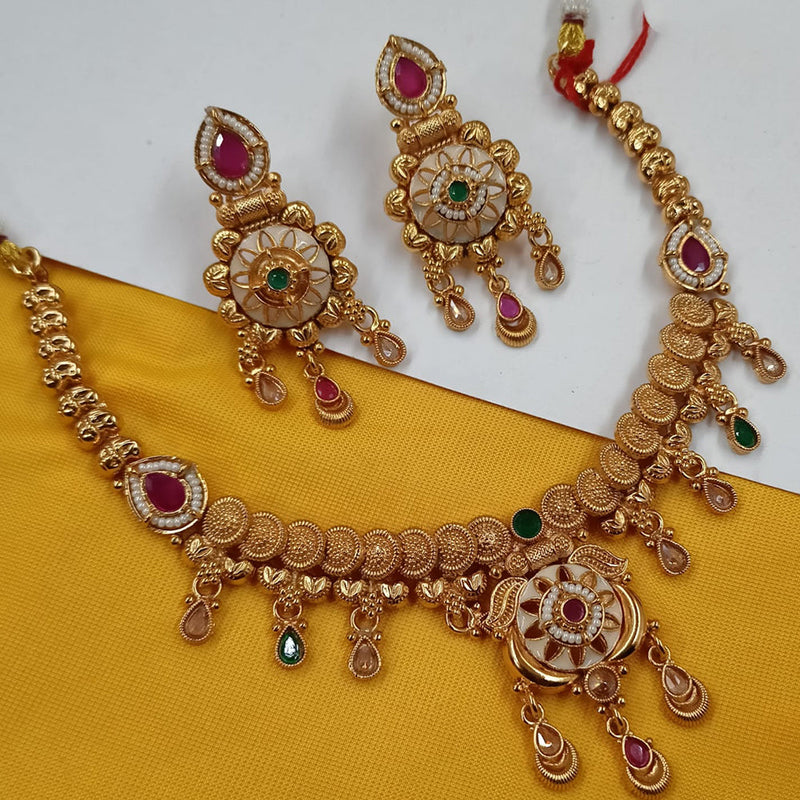 Padmawati Bangles Copper Gold Plated Necklace Set