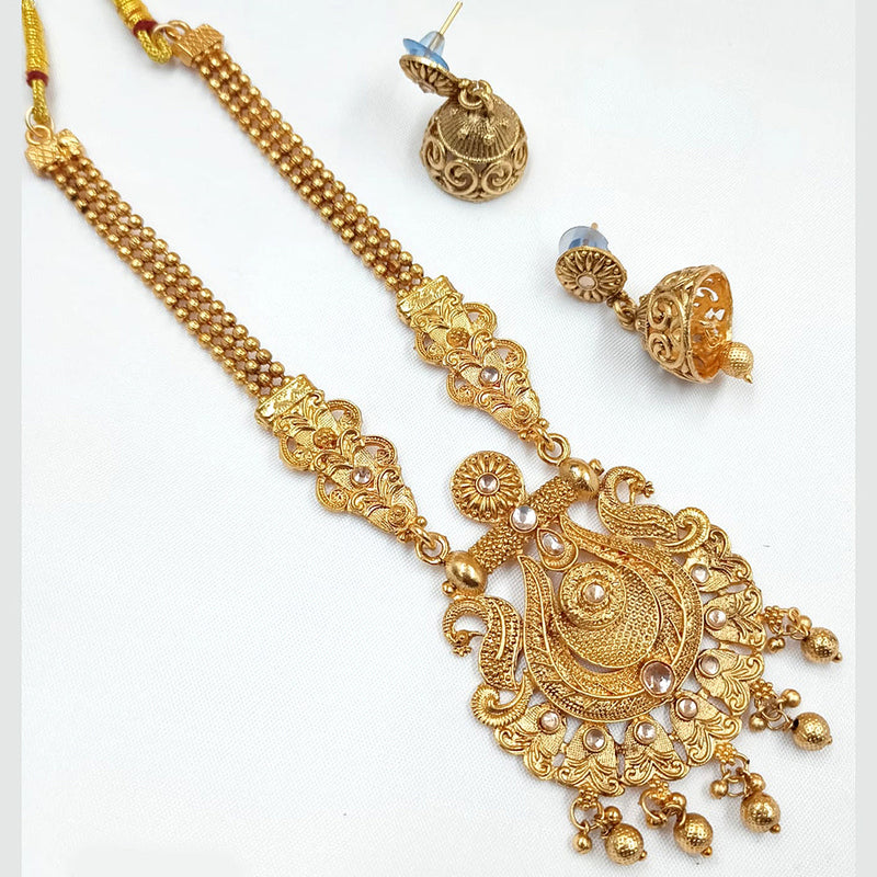 Padmawati Bangles Gold Plated Pota Stone Necklace Set