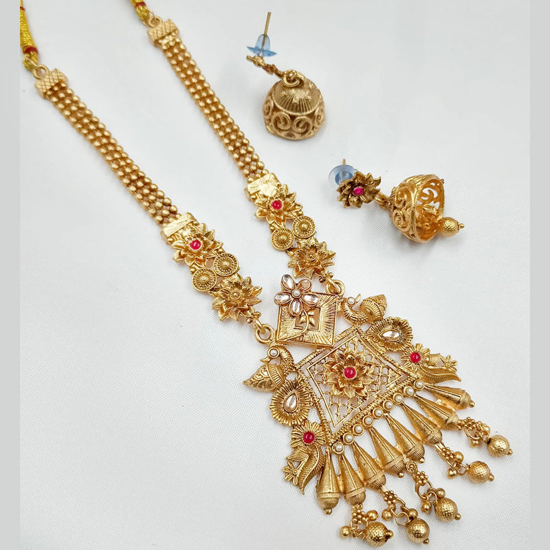 Padmawati Bangles Gold Plated Pota Stone Necklace Set