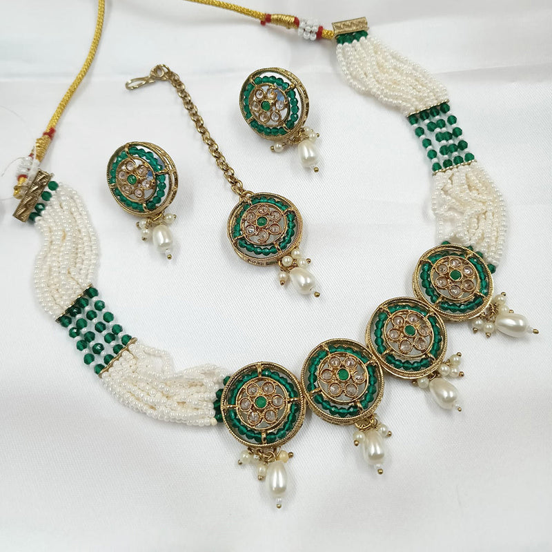 Padmawati Bangles Mehndi Polish Crystal Choker Necklace Set