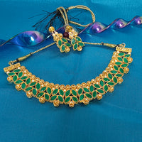 Midas Touch Kundan Stone Gold Plated Necklace Set