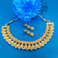 Midas Touch Kundan Stone Gold Plated Necklace Set