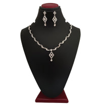 Midas Touch Austrian Stone Silver Plated Necklace Set