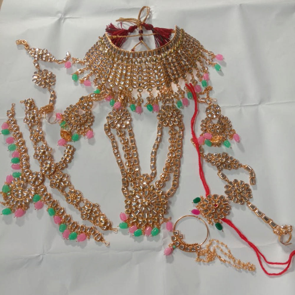 Neetu Art  Kundan Stone Bridal Jewellery Set for Women