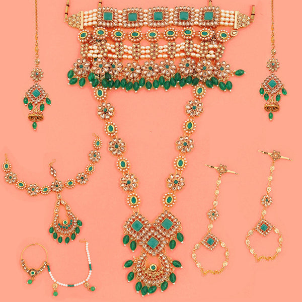 Neetu Art Gold Plated Bridal Necklace Set