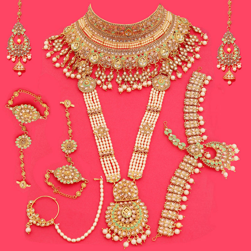 Neetu Art Gold Plated Bridal Necklace Set