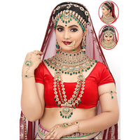 Neetu Art Gold Plated Kundan Stone Bridal Necklace Set