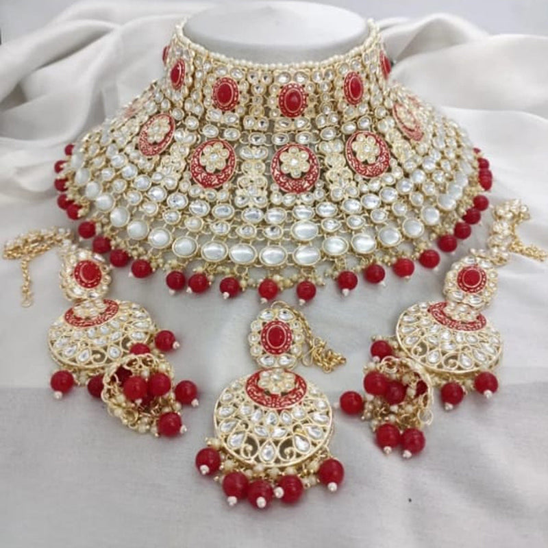 Neetu Art Gold Plated Kundan Choker Necklace Set