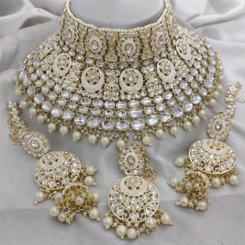 Neetu Art Gold Plated Kundan Choker Necklace Set