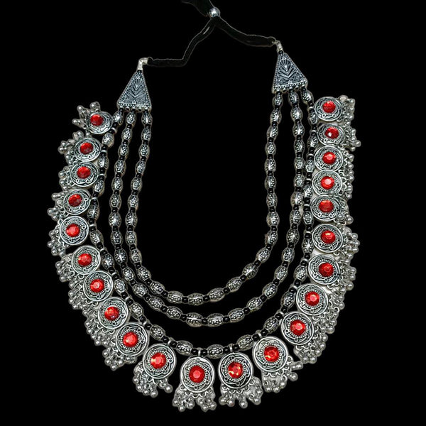 Manisha Jewellery Oxidised Long Necklace Set