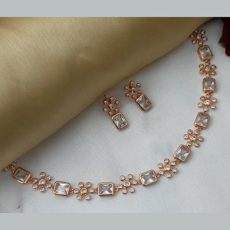 Manisha Jewellery Rose Gold Plated Necklace Set