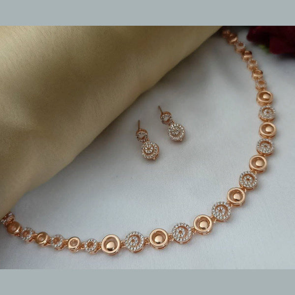 Manisha Jewellery Rose Gold Plated Necklace Set