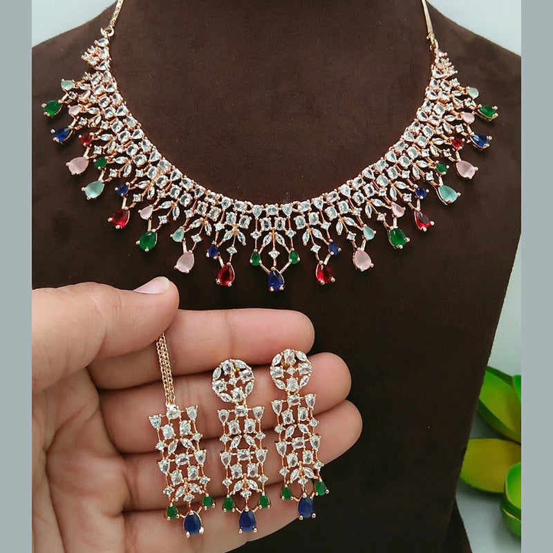 Manisha Jewellery American Diamond Necklace Set