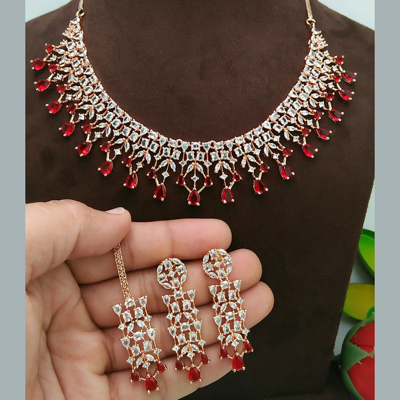 Manisha Jewellery American Diamond Necklace Set