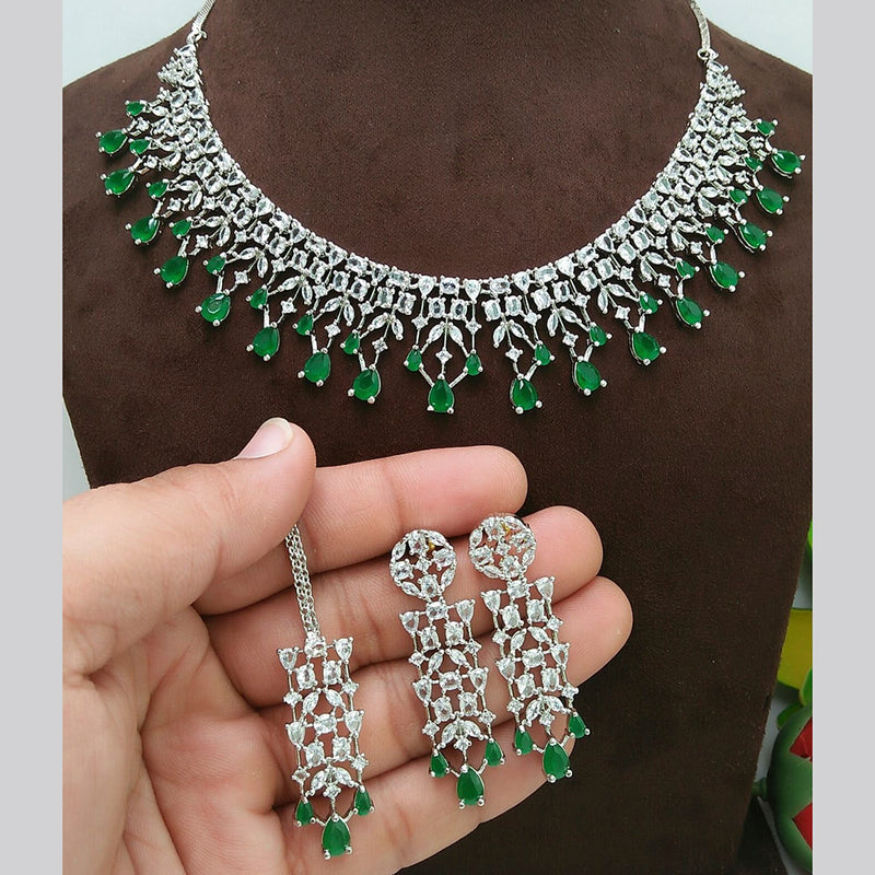 Manisha Jewellery American Diamond Necklace Set