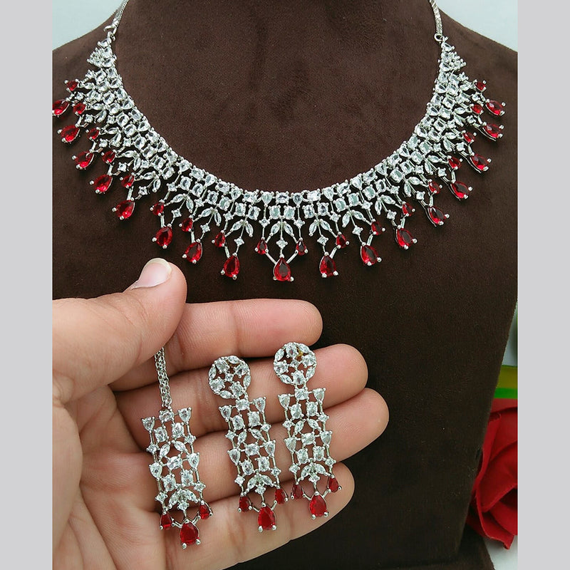 Manisha Jewellery American Diamond Necklace Set