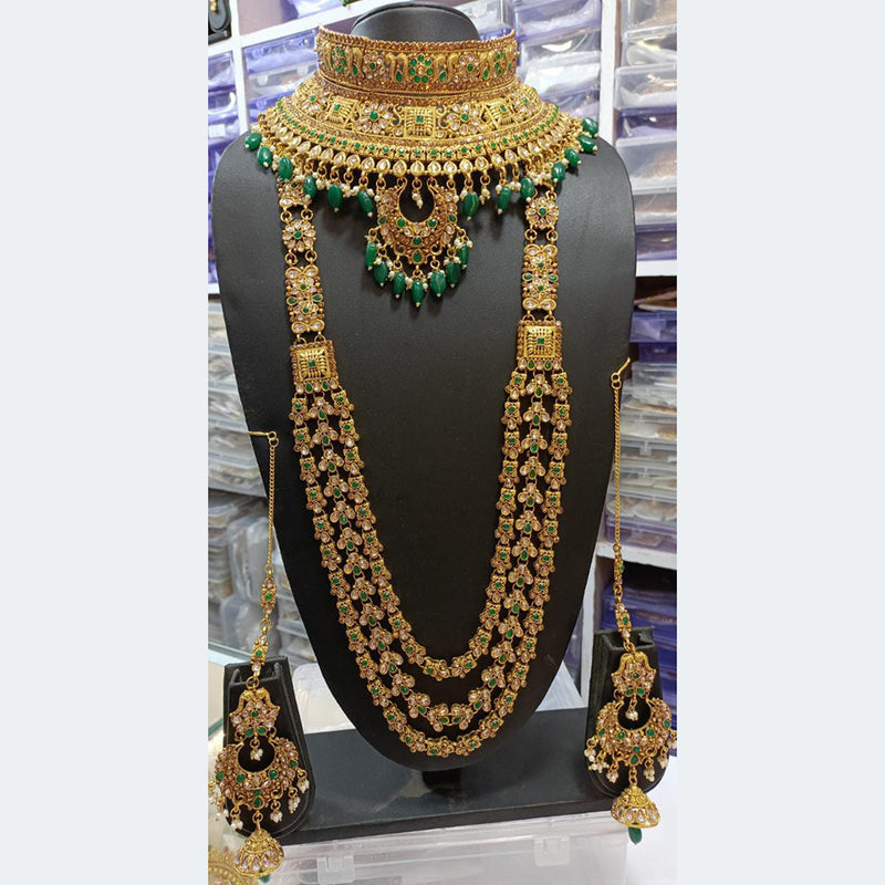 Manisha Jewellery Gold Plated Bridal Jewellery Set