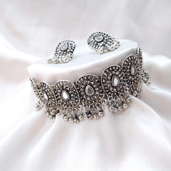 Manisha Jewellery Oxidisied Choker Necklace Set