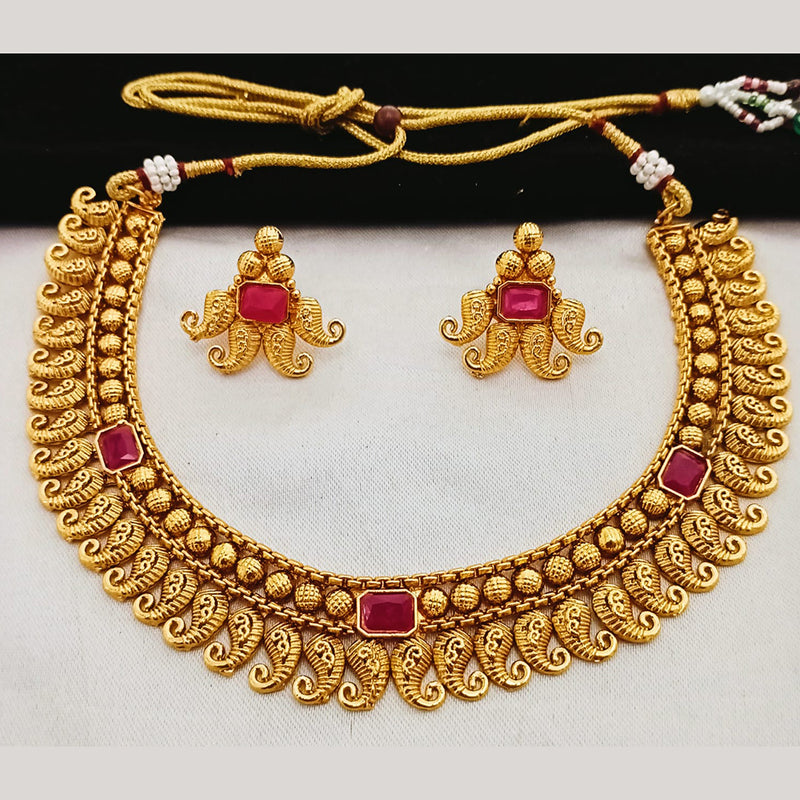 Manisha Jewellery Gold Plated Necklace Set