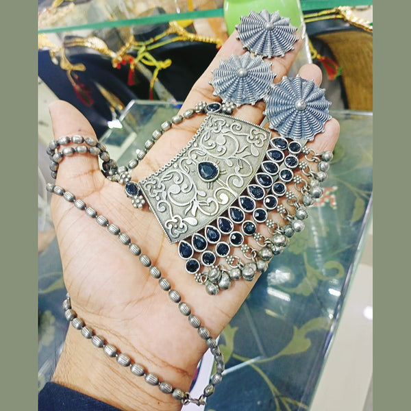 Manisha Jewellery Oxidisied Long Necklace Set